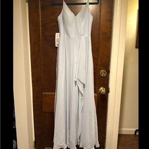 Azazie Collette Mist - Elegant Light Blue Women's Dress